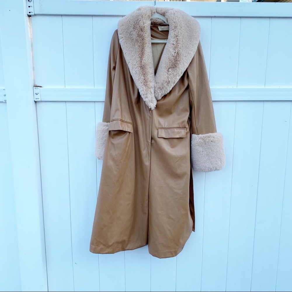 Choosy | Penny Lane Maxi Faux Fur Duster Coat